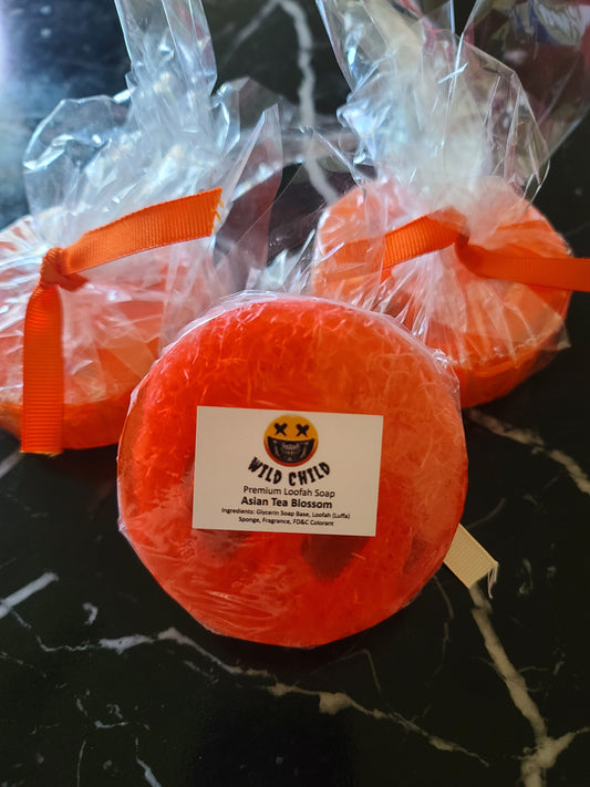 Asian Tea Blossom Loofah Soap