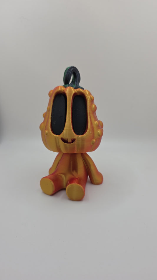 Sitting jack-o'-lantern man